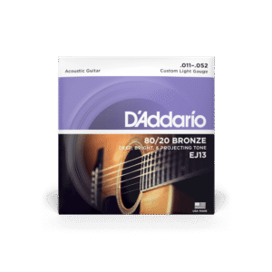 D'Addario EJ13 80/20 Bronze Acoustic Guitar Strings - .011-.052 Custom Light