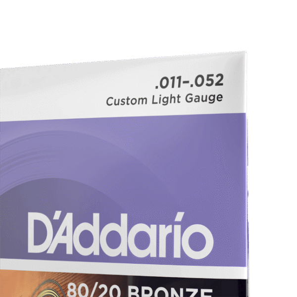 D'Addario EJ13 80/20 Bronze Acoustic Guitar Strings - .011-.052 Custom Light - Image 3