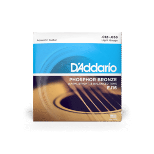 D'Addario EJ16 Phosphor Bronze Acoustic Guitar Strings - .012-.053 Light