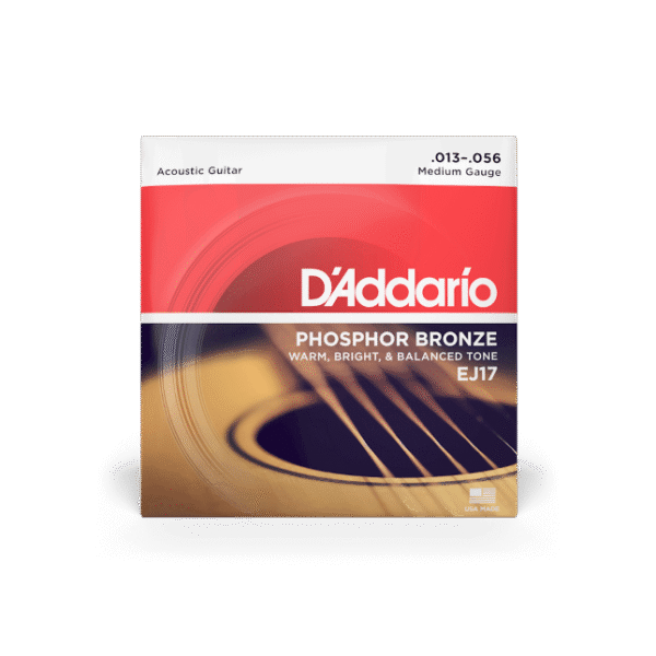 D'Addario EJ17 Phosphor Bronze Acoustic Guitar Strings - .013-.056 Medium