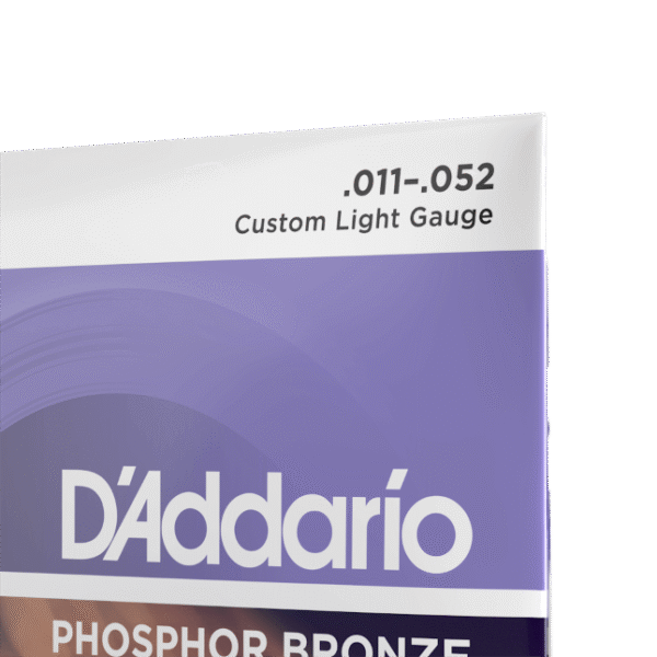 D'Addario EJ26 Phosphor Bronze Acoustic Guitar Strings - .011-.052 Custom Light - Image 3