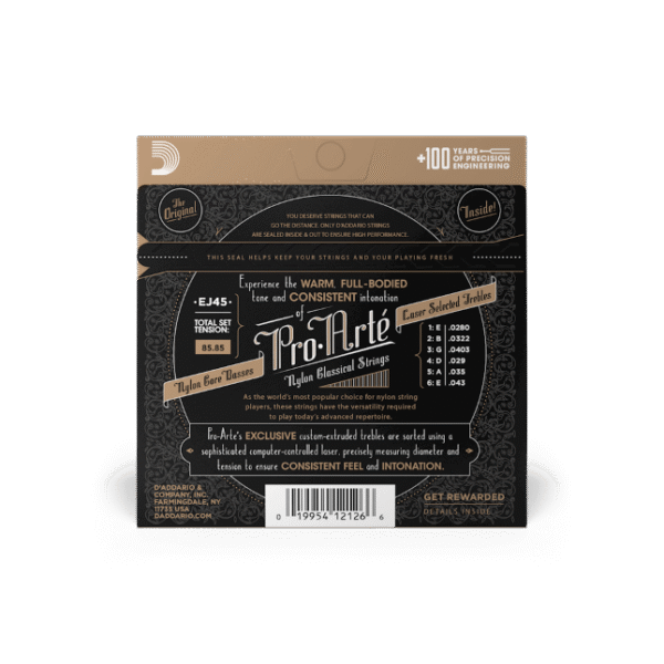 D'Addario EJ45 Pro-Arte Classical Guitar Strings - Normal Tension - Image 2