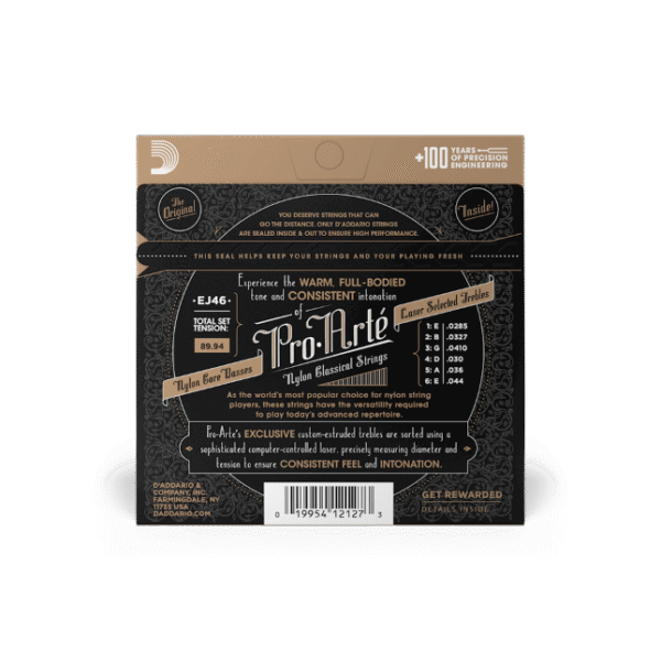 D'Addario EJ46 Pro-Arte Silver-Plated Classical Guitar Strings - Hard Tension - Image 2