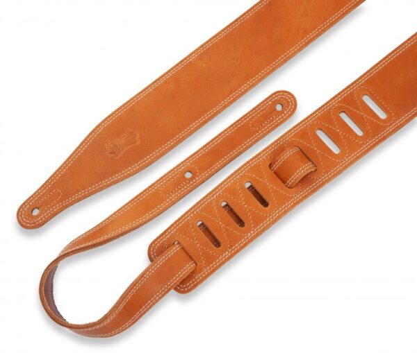 Levy's M17BDS-TAN Butter Double Stitch 2.5-inch Wide Garment Leather Guitar Strap - Image 3