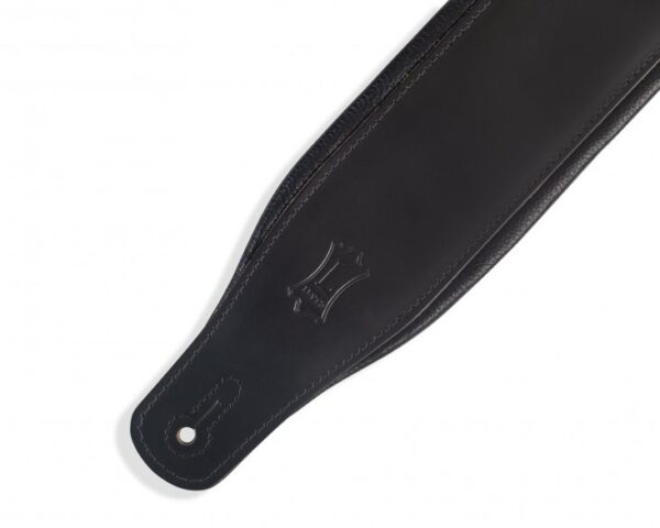 Levy's M26PD-BLK Top Grain Leather Guitar Strap - Black - Image 3
