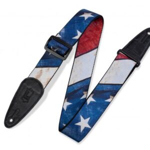 Levy's MDP Polyester Guitar Strap - Distressed US Flag