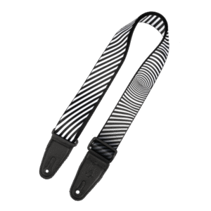 Levy's Optical Illusion Guitar Strap - Black and White Worm Hole