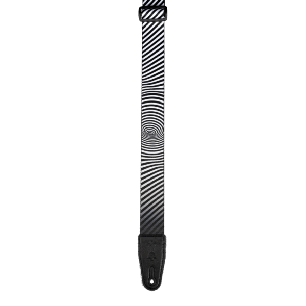 Levy's Optical Illusion Guitar Strap - Black and White Worm Hole - Image 2