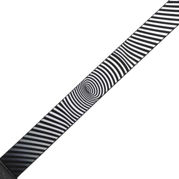 Levy's Optical Illusion Guitar Strap - Black and White Worm Hole - Image 4