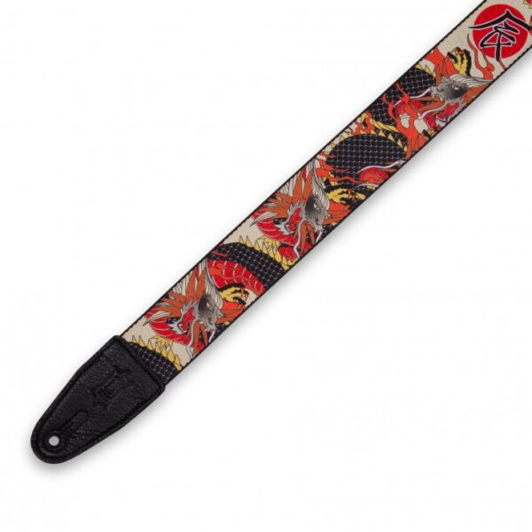 Levy's MPD2 Polyester Guitar Strap - Japanese Traditional Dragon - Image 2
