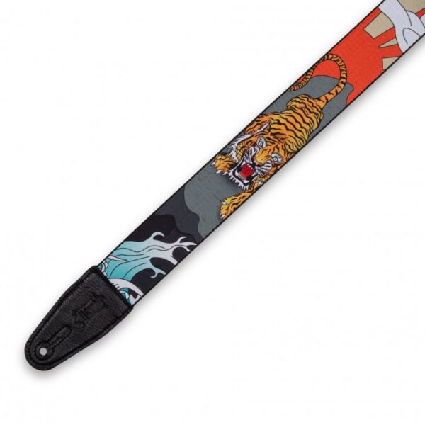 Levy's MPD2 Polyester Guitar Strap - Japanese Traditional Tiger - Image 2