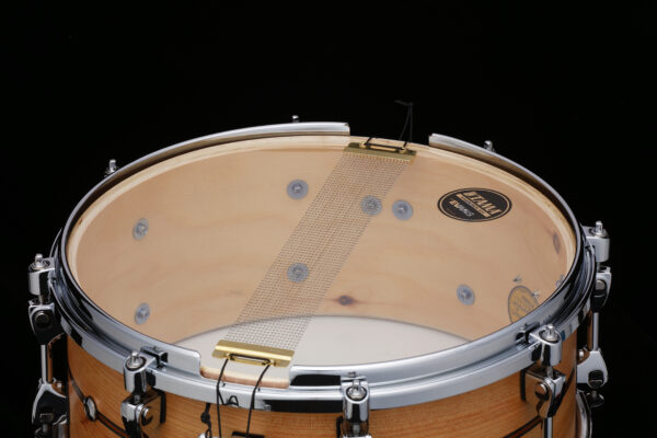 Tama Starphonic Spruce Snare Drum - 6 inches x 14 inches, Satin Natural - Image 4