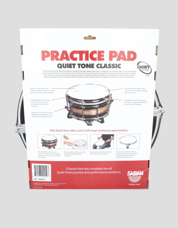SABIAN 14" Quiet Tone Classic Snare Practice Pad - Image 5