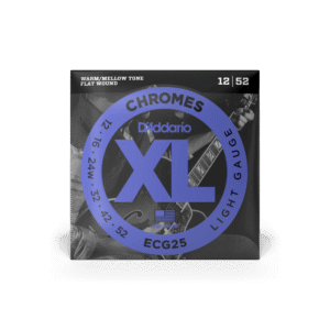 D'Addario XL Chromes Flatwound Electric Guitar Strings - .012-.052 Light