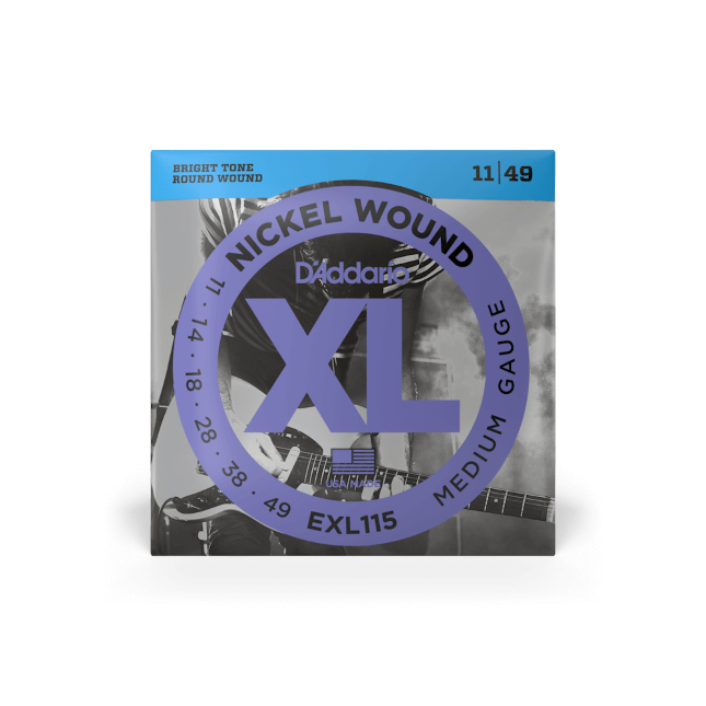 D'Addario EXL115 XL Nickel Wound Electric Guitar Strings - .011-.049 Medium
