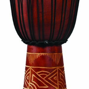 Latin Percussion WORLD BEAT WOOD Art Medium Djembe Red (LP713MR)