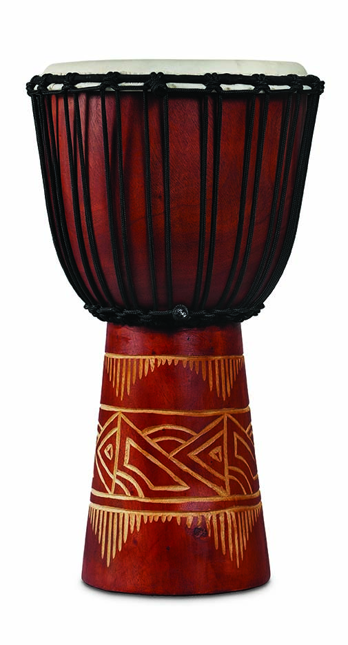 Latin Percussion WORLD BEAT WOOD Art Medium Djembe Red (LP713MR)