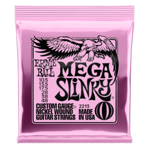 Ernie Ball 2213 Mega Slinky Nickel Wound Electric Guitar Strings - .0105-.048