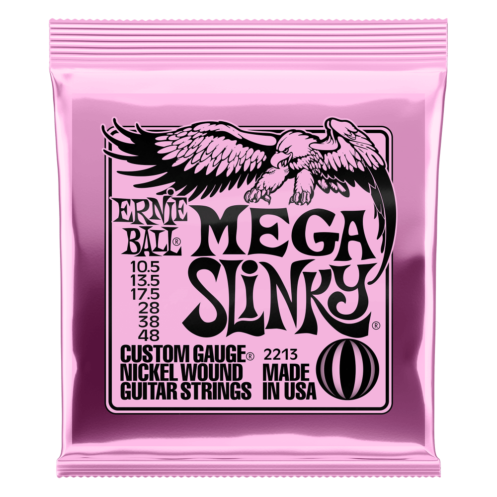 Ernie Ball 2213 Mega Slinky Nickel Wound Electric Guitar Strings - .0105-.048