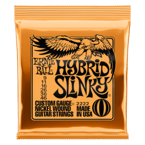 Ernie Ball 2222 Hybrid Slinky Electric Guitar Strings - .009-.046