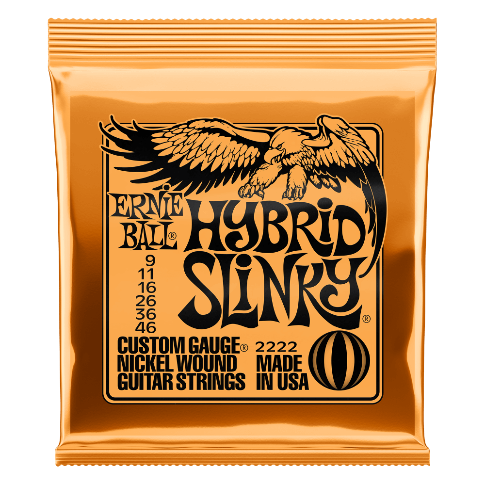 Ernie Ball 2222 Hybrid Slinky Electric Guitar Strings - .009-.046
