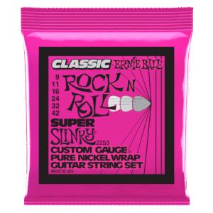 Ernie Ball 2253 Super Slinky Classic Rock N Roll Electric Guitar Strings - .009-.042