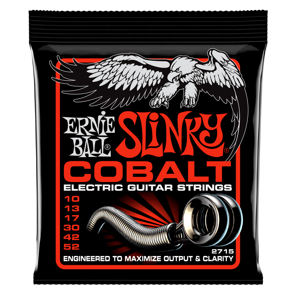 Ernie Ball 2715 Skinny Top/Heavy Bottom Slinky Cobalt Electric Guitar Strings - .010-.052