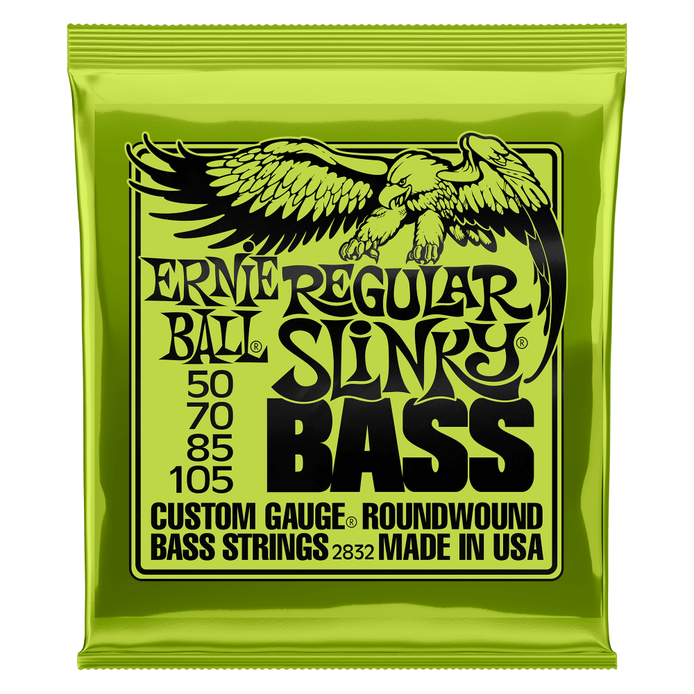 Ernie Ball 2832 Regular Slinky Nickel Wound Electric Bass Guitar Strings - .050-.105