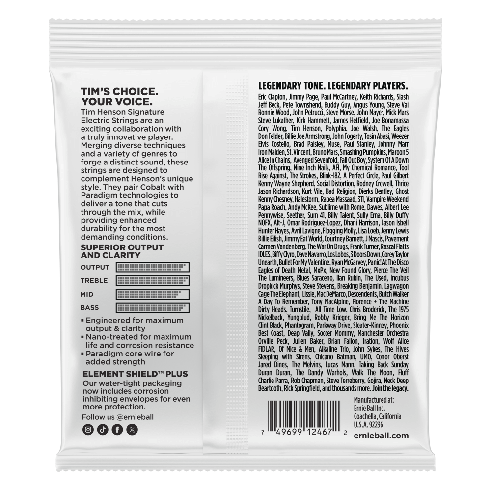 Ernie Ball Tim Henson Signature Electric Guitar Strings, .0095-.046 - Image 2