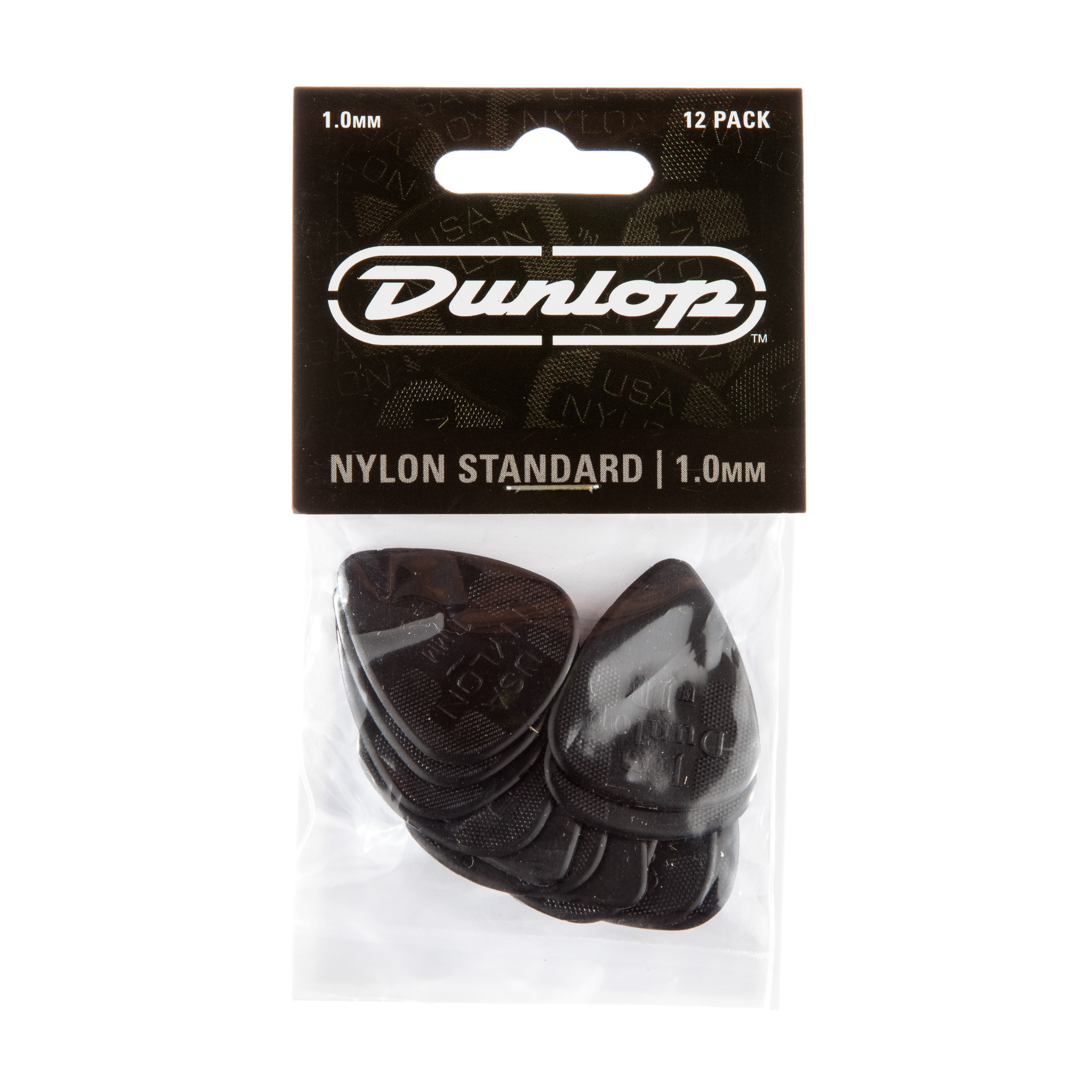 Dunlop 44P100 Nylon Standard Guitar Picks - 1.0mm Black (12-pack) - Image 5