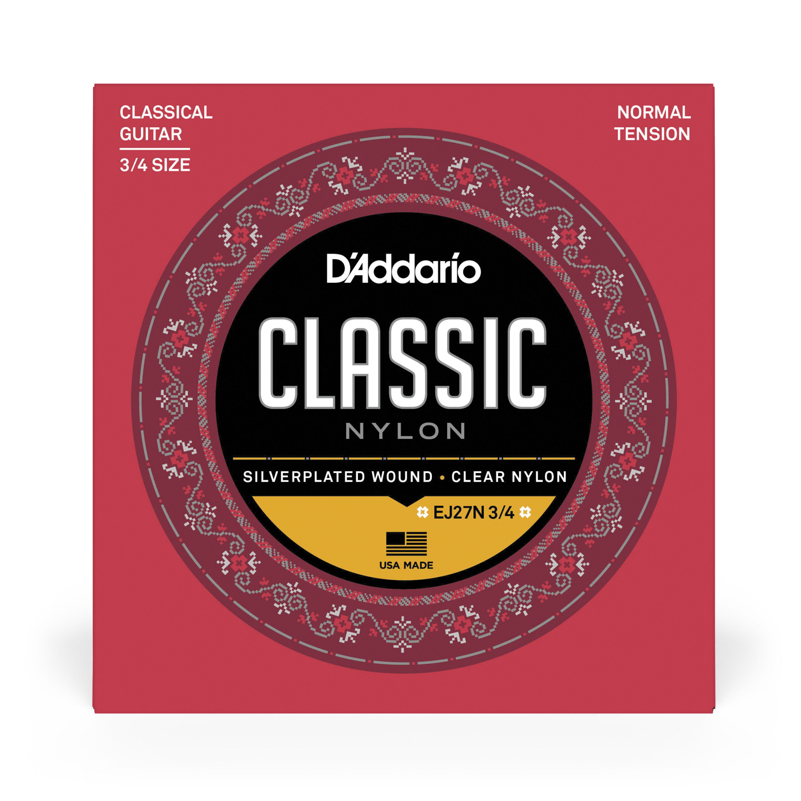 D'Addario EJ27N Student Silver-Plated Nylon Core Classical Guitar Strings - Normal Tension - Image 7