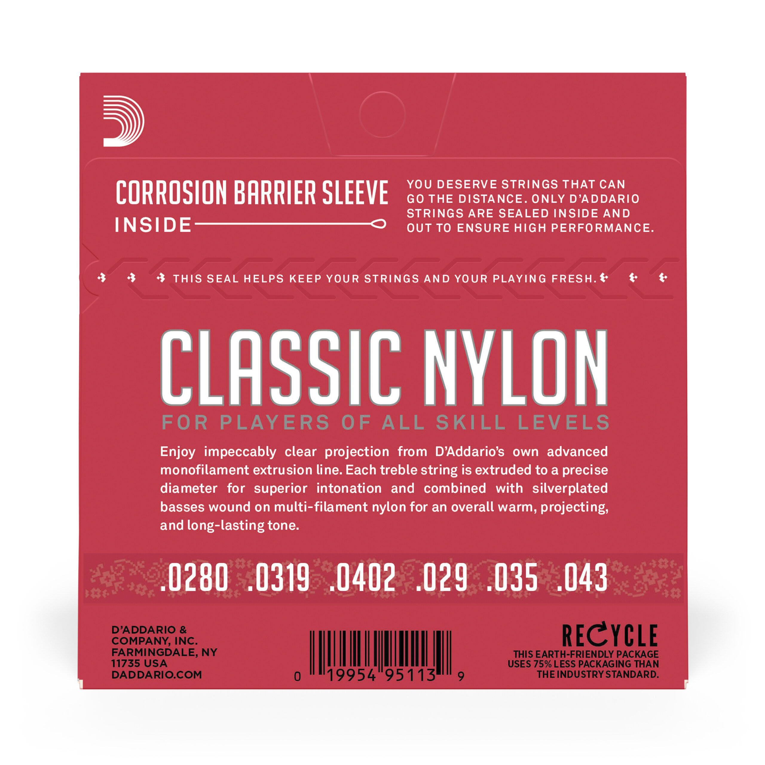 D'Addario EJ27N Student Silver-Plated Nylon Core Classical Guitar Strings - Normal Tension - Image 6