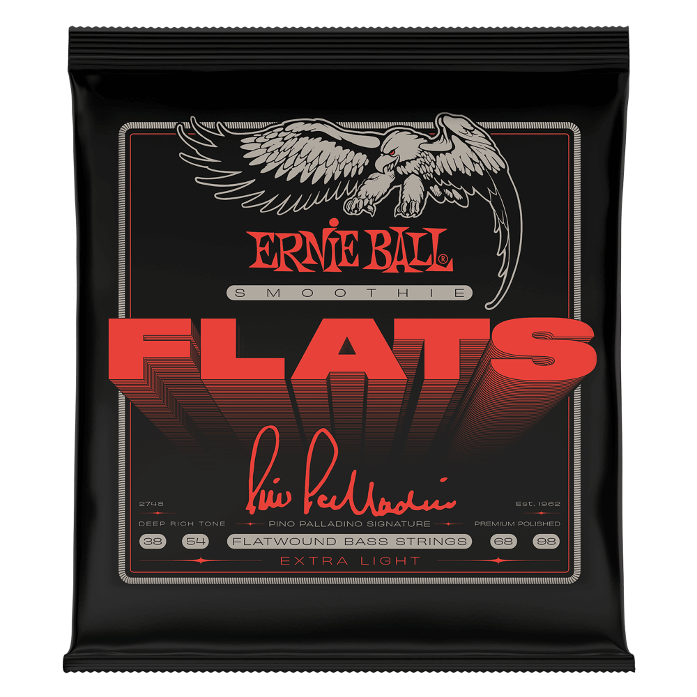 Ernie Ball Pino Palladino Signature Smoothie Flats Bass Guitar Strings - .038-.098 Extra Light