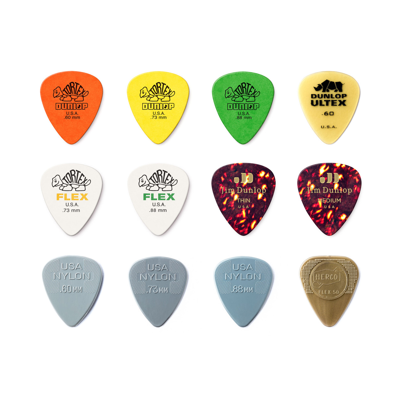 Dunlop ACOUSTIC PICK VARIETY PACK - 12 PACK