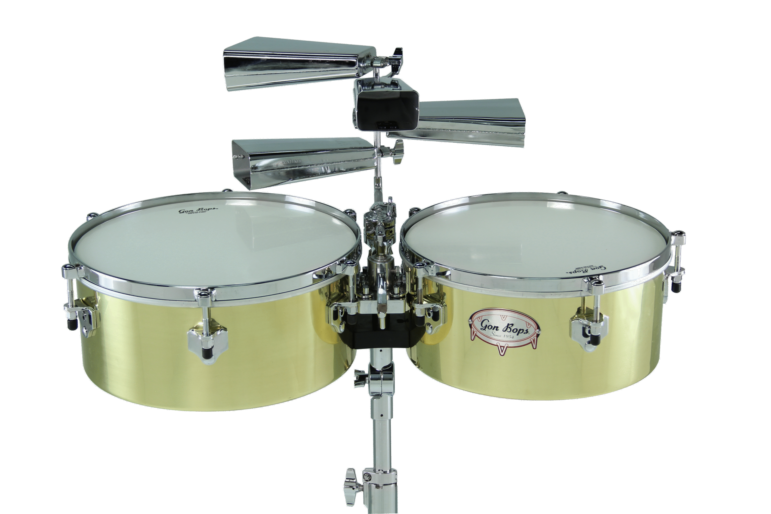 Gon Bops Alex Acuna Signature Brass Timbales - Image 4