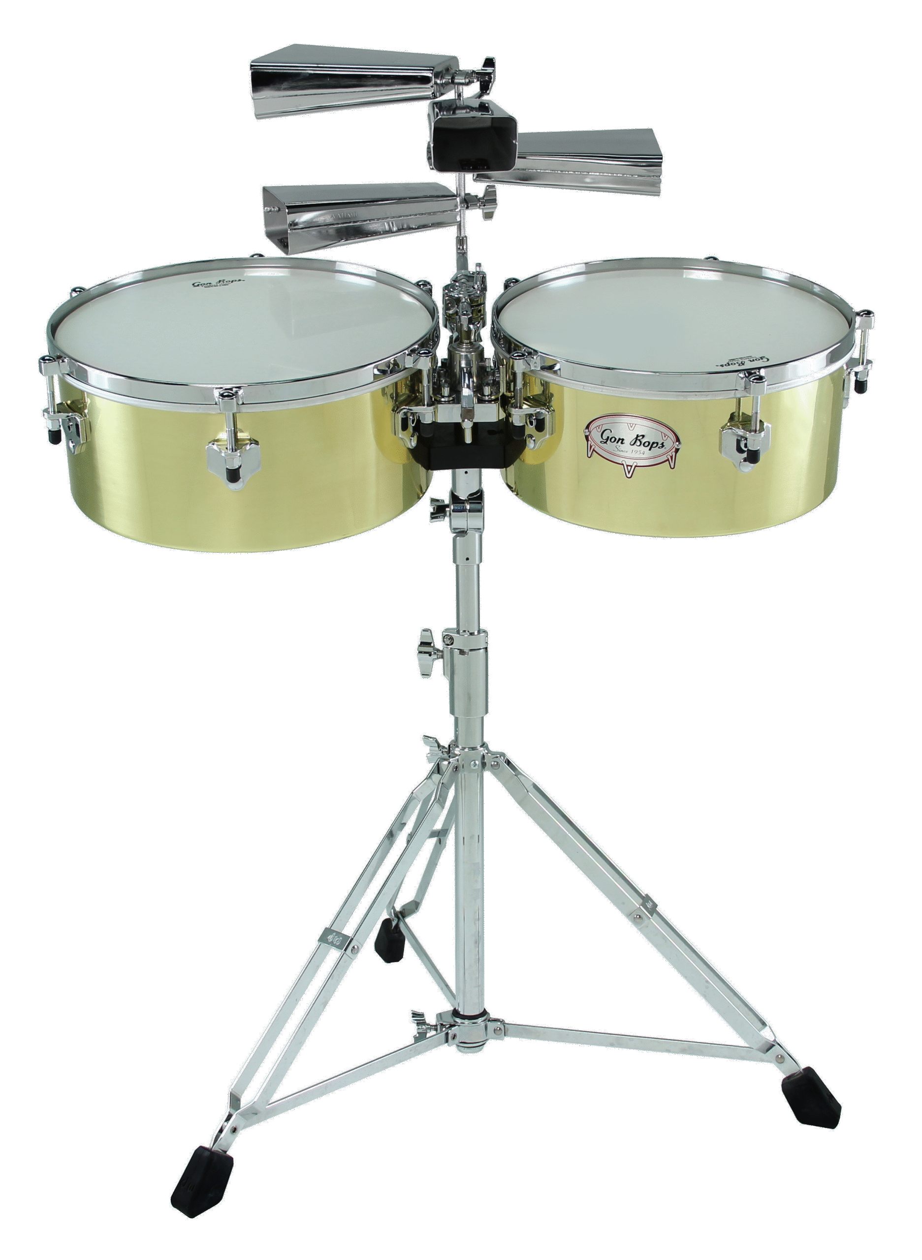 Gon Bops Alex Acuna Signature Brass Timbales