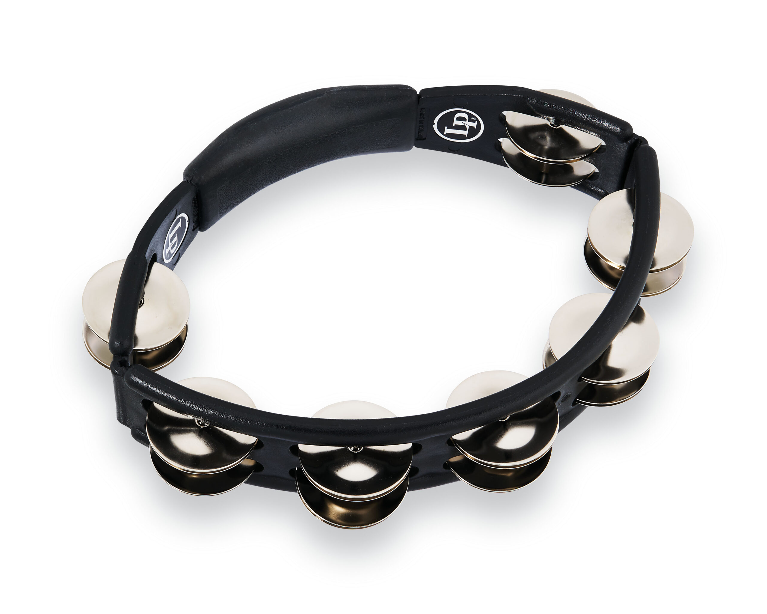 Latin Percussion Cyclops Handheld Tambourine - Black with Steel Jingles - Image 2