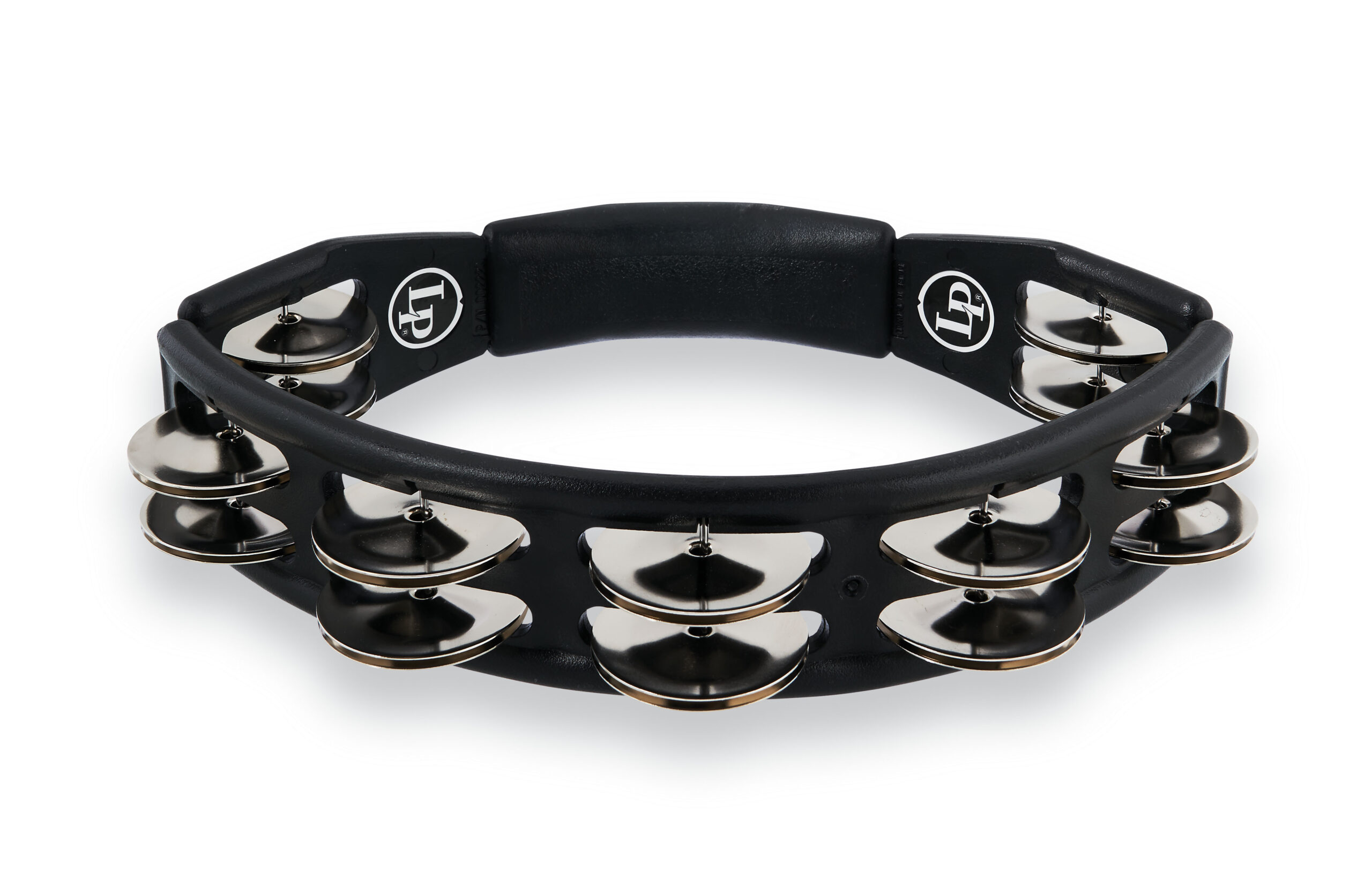 Latin Percussion Cyclops Handheld Tambourine - Black with Steel Jingles - Image 3