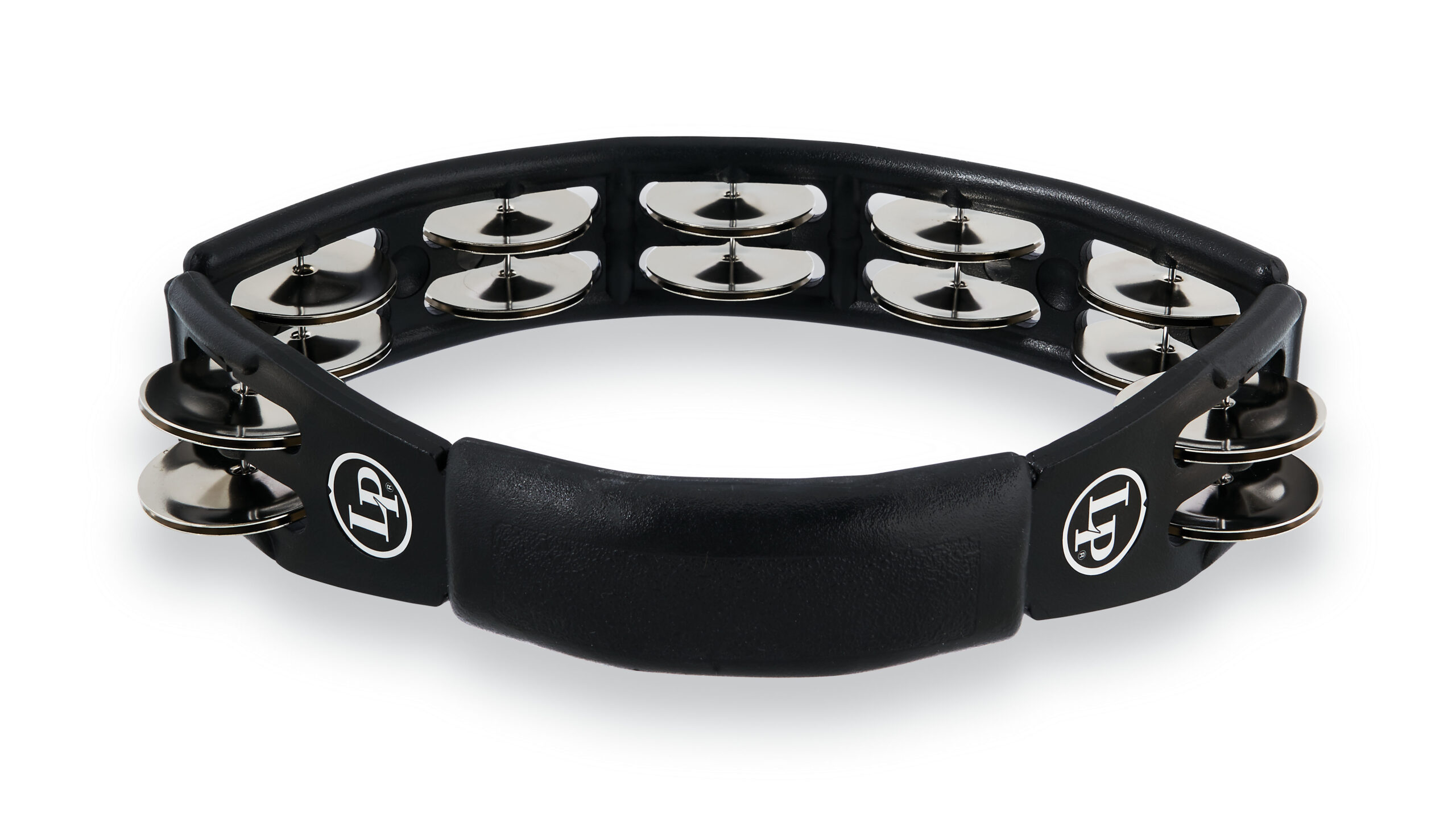 Latin Percussion Cyclops Handheld Tambourine - Black with Steel Jingles - Image 4