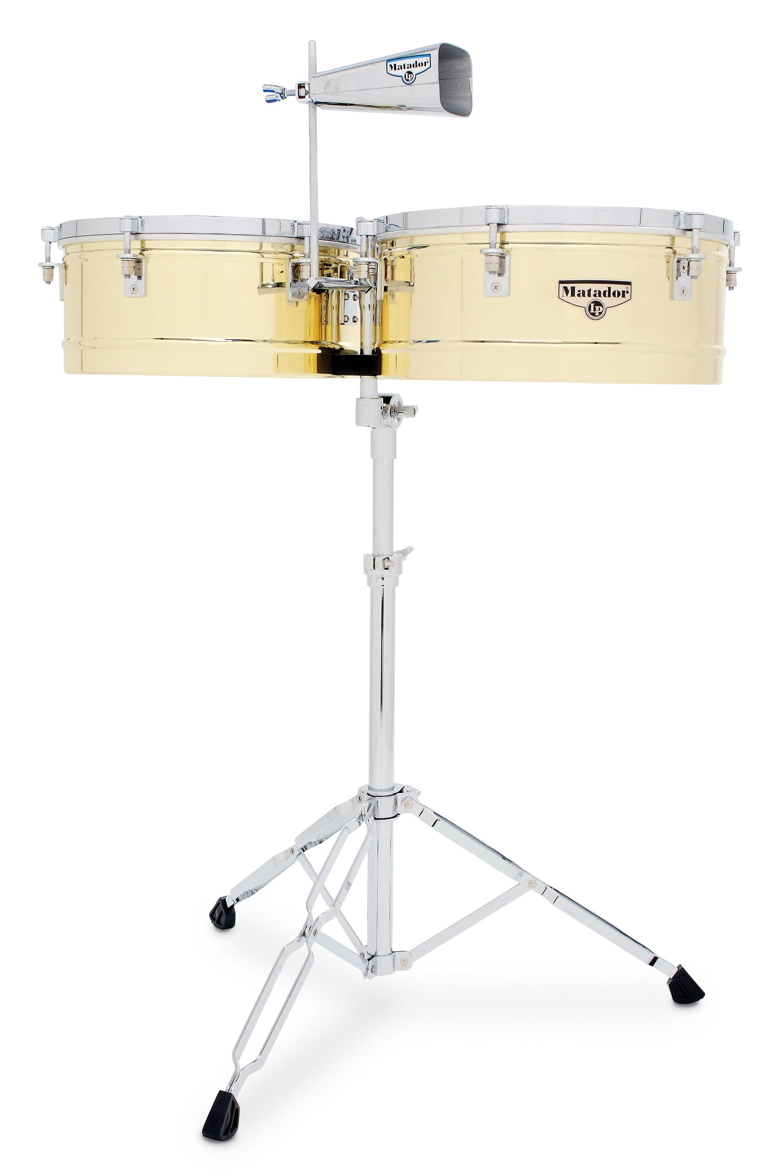 Latin Percussion Matador 14-inch and 15-inch Timbales - Brass