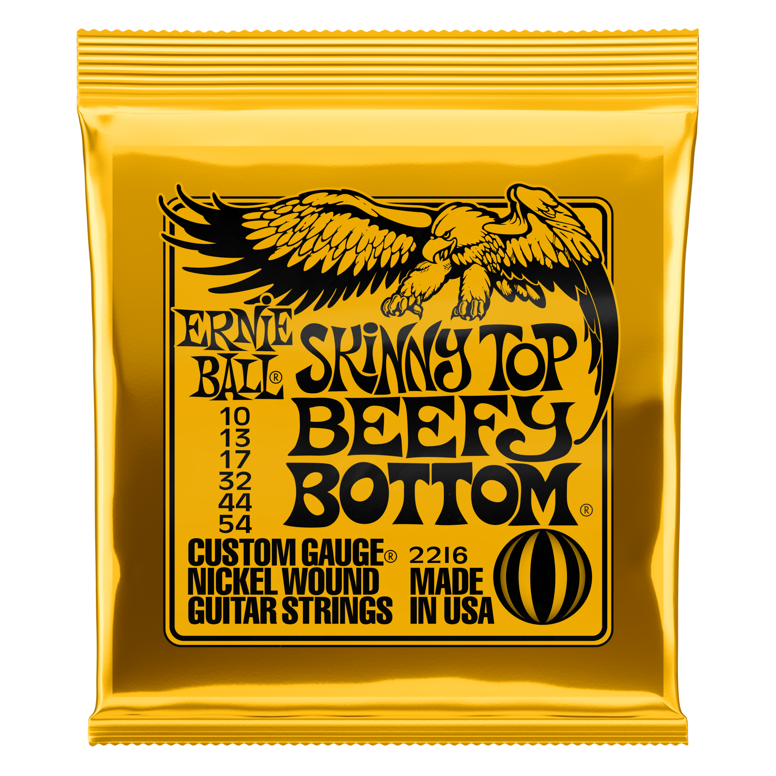 Ernie Ball 2216 Skinny Top Beefy Bottom Slinky Nickel Wound Electric Guitar Strings - .010-.054