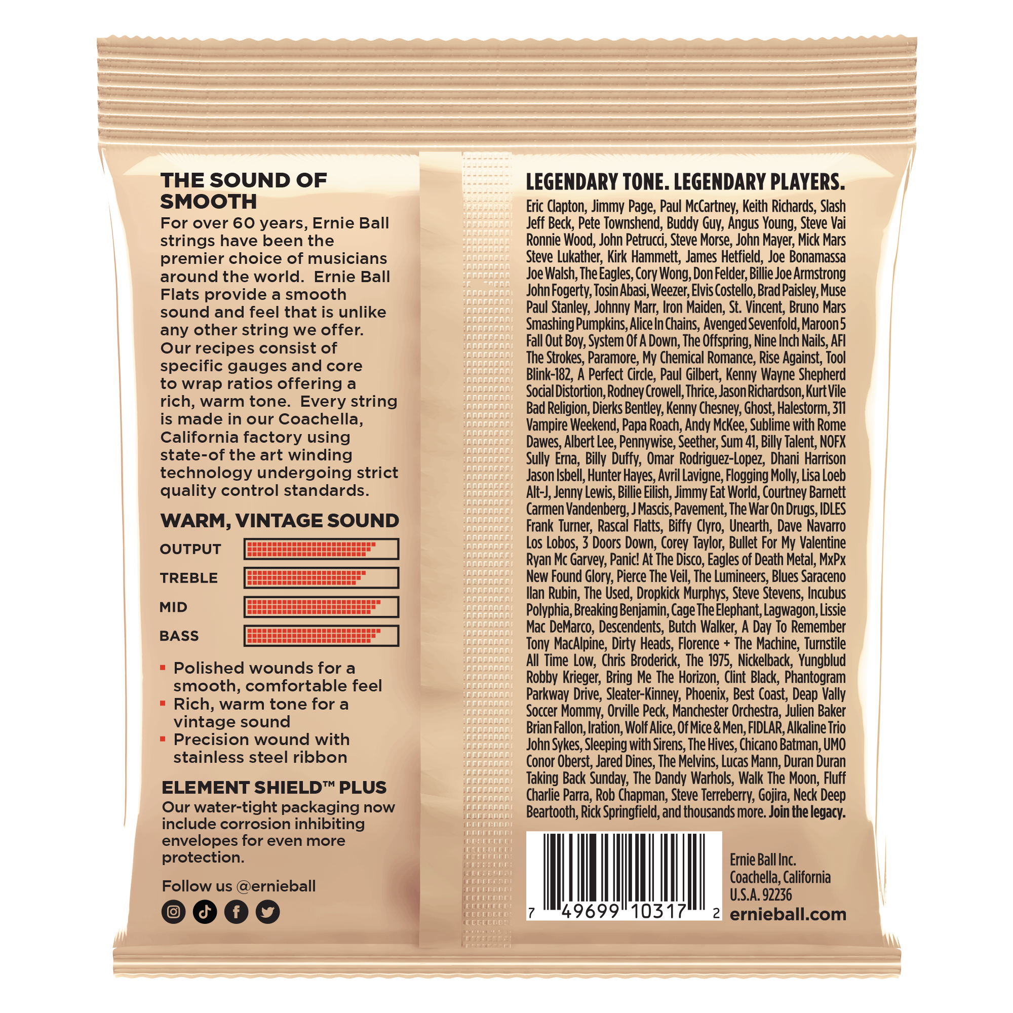 Ernie Ball 2582 Flatwound Electric Guitar Strings - .012-.052, Medium Light - Image 2