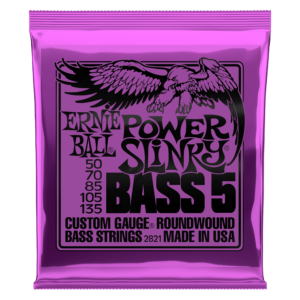 Ernie Ball 2821 Power Slinky Nickel Wound Electric Bass Guitar Strings - .050-.135 5-string .050-.135 5-string
