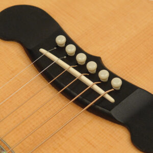 D'Addario Plastic Bridge Pins (set of 6) with End Pin - Ivory with Ebony Dot
