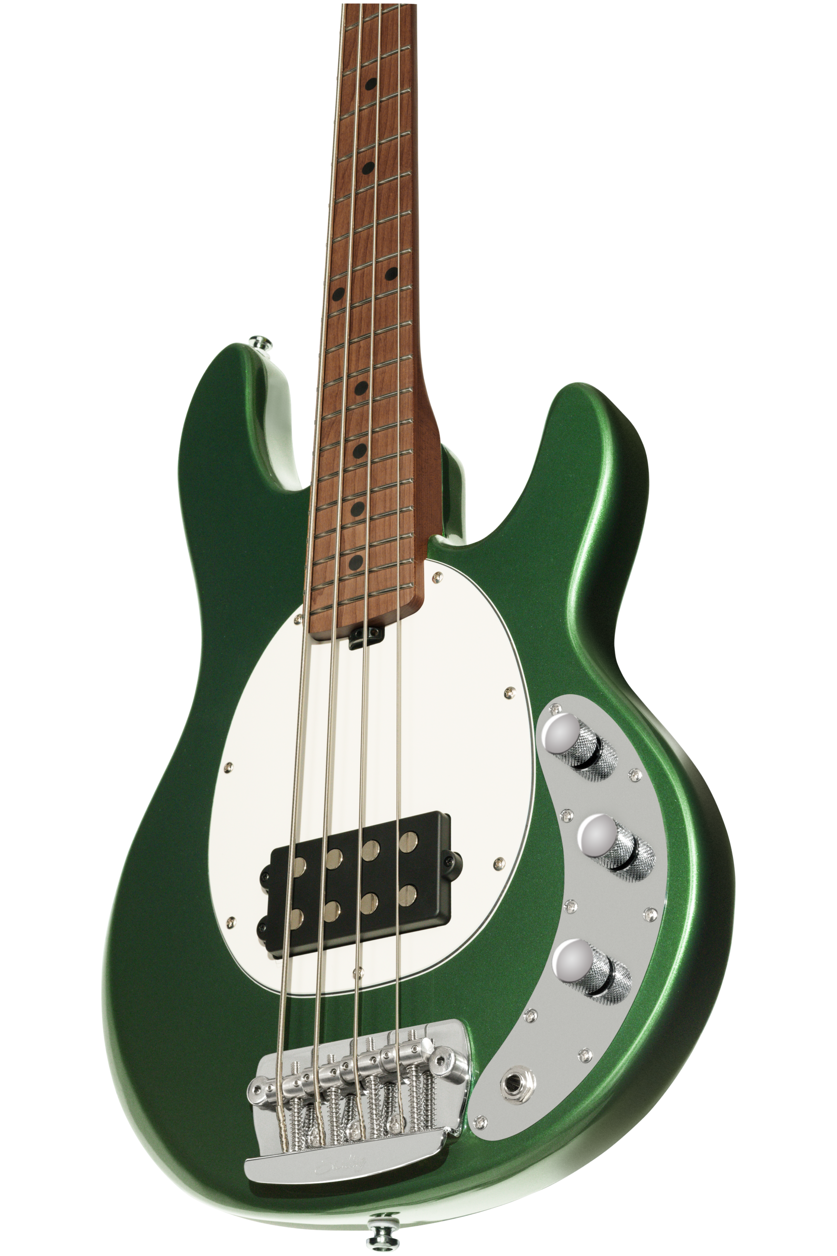 Sterling By Music Man StingRay RAYSS4 Electric Bass Guitar - Charging Green - Image 3