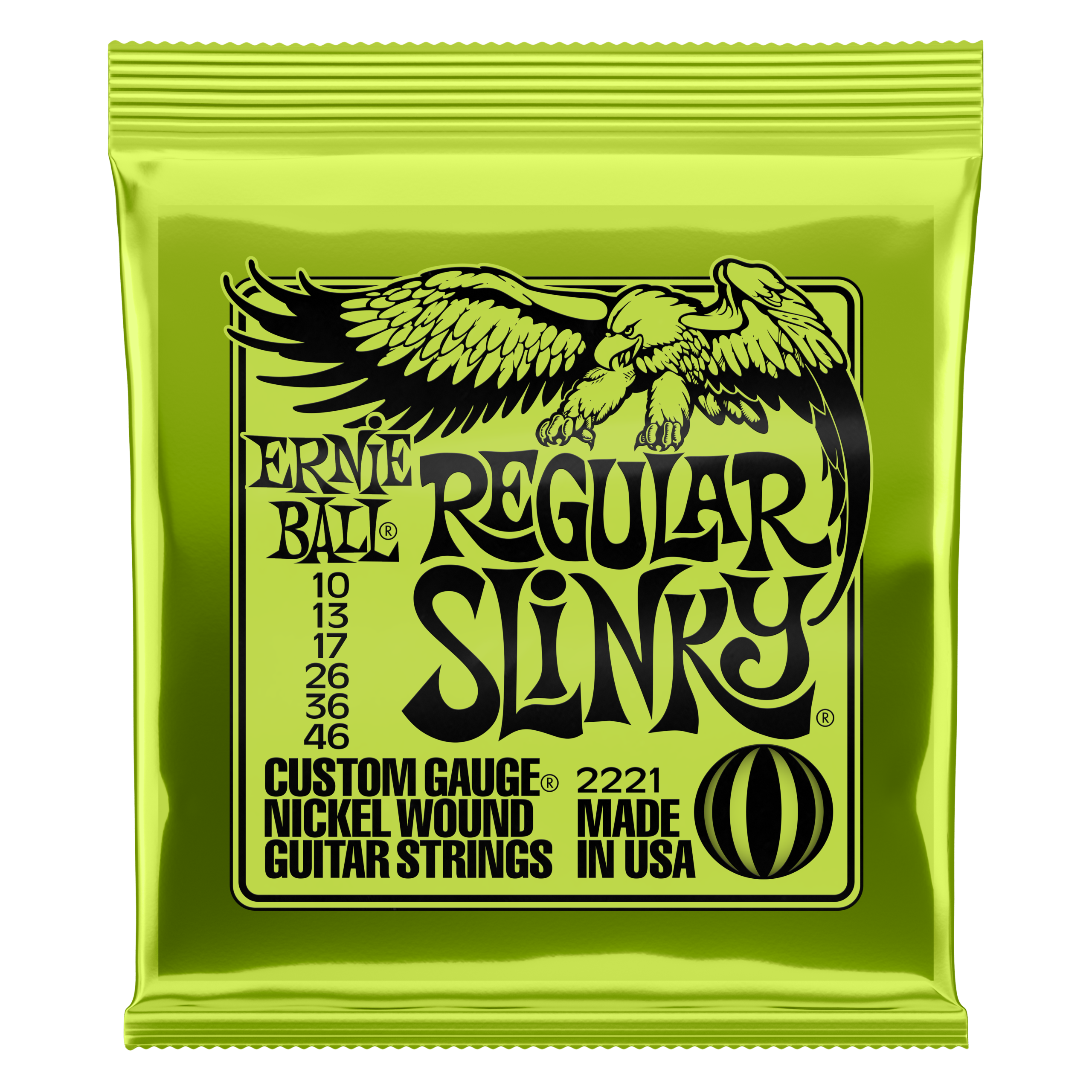 Ernie Ball 2221 Regular Slinky Electric Guitar Strings - .010-.046