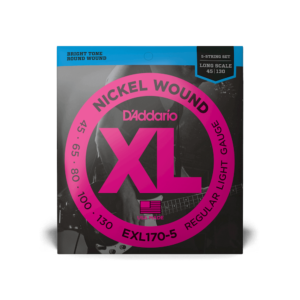D'Addario EXL170-5 Nickel Wound Bass Guitar Strings - .045-.130 Regular Light, Long Scale, 5-string