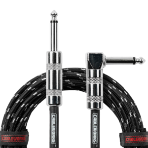 Gator Cableworks Backline Series Braided Instrument Cable - Black/Gray, 20 foot