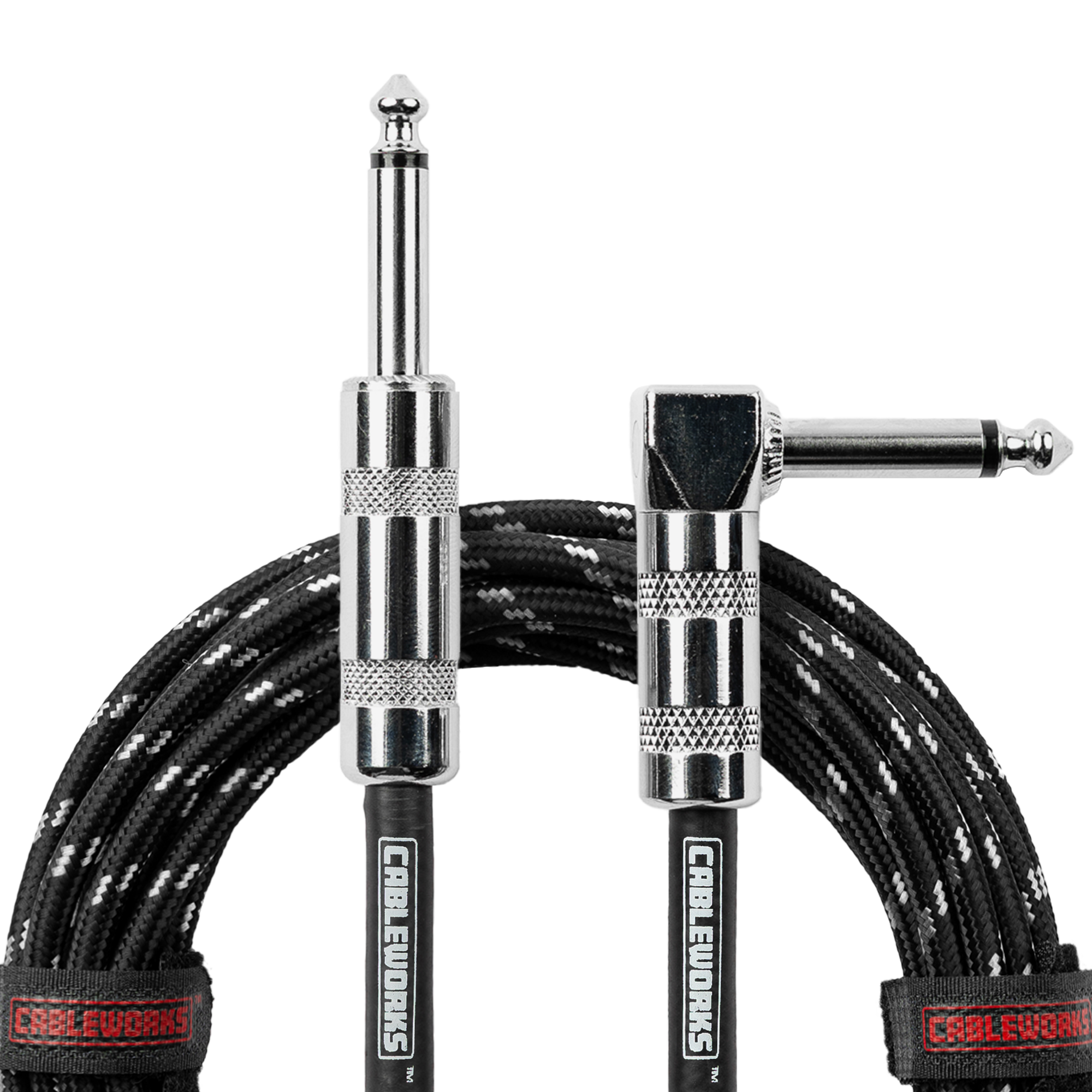 Gator Cableworks Backline Series Braided Instrument Cable - Black/Gray, 20 foot