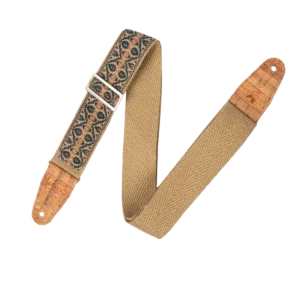 Levy's MH8P-007 Hemp Guitar Strap - Berry And Taupe